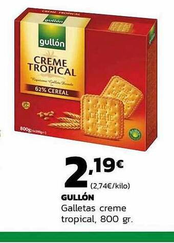 Supermercados Lupa Gullón Galletas Creme Tropical oferta