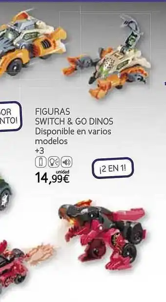 Toy Planet Figuras Switch & Go Dinos oferta
