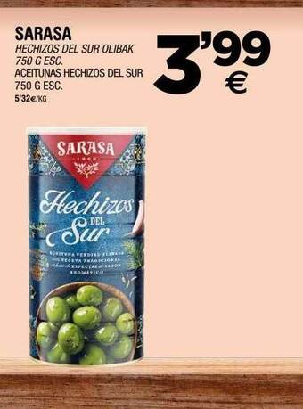 BM Supermercados Sarasa Aceitunas Hechizos Del Sur oferta