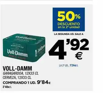 BM Supermercados 50% Descuento En La 2a Unidad Voll-damm Cerveza oferta
