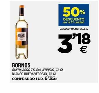 BM Supermercados 50% Descuento En La 2a Unidad Bornos Blanco Rueda Verdejo oferta