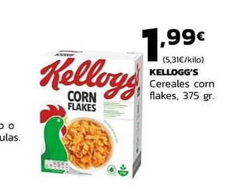 Supermercados Lupa Kellogg's Cereales Corn Flakes oferta