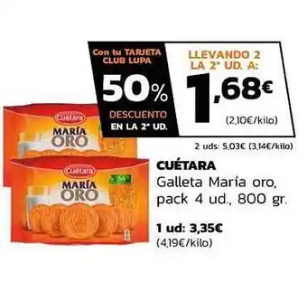 Supermercados Lupa Cuétara Galleta María Oro oferta