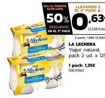 Supermercados Lupa La Lechera Yogur Natural oferta