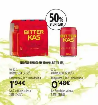 Fotoprix Refresco Amargo Sin Alcohol Bitter Kas oferta