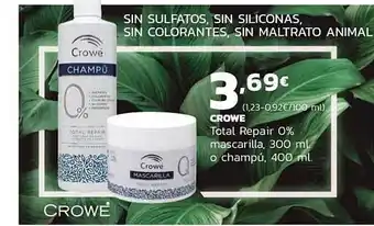 Supermercados Lupa Crowe Total Repair 0% Mascarilla oferta