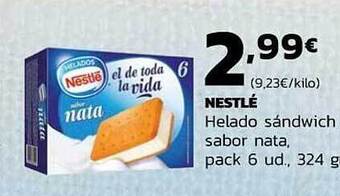 Nestlé Helado Sándwich Sabor Nata