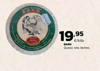 Supermercados Lupa Baro Queso Tres Leches oferta