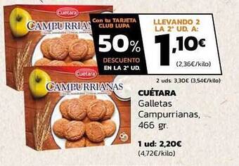 Supermercados Lupa Cuétara Galletas Campurrianas oferta