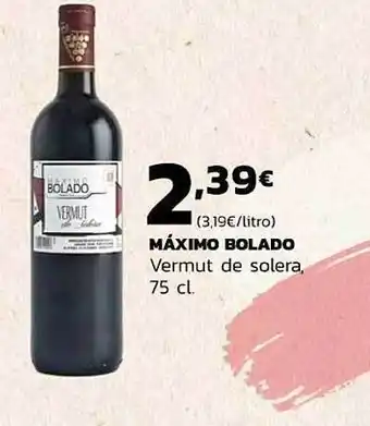 Máximo Bolado Vermut De Solera