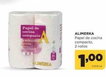 Alimerka Alimerka Papel De Cocina Compacto 2 Rollos oferta