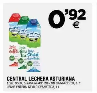 BM Supermercados Central Lechera Asturiana Leche Entera Semi O Desnatada oferta