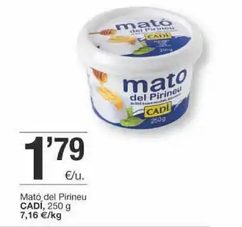 BonpreuEsclat Mató Del Pirineu Cadí oferta