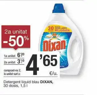BonpreuEsclat 2a Unitat -50% Detergent Liquid Blau Dixan 30 oferta
