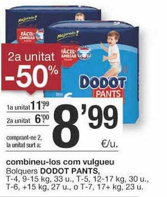 BonpreuEsclat 2a Unitat -50% Bolquers Dodot Pants oferta