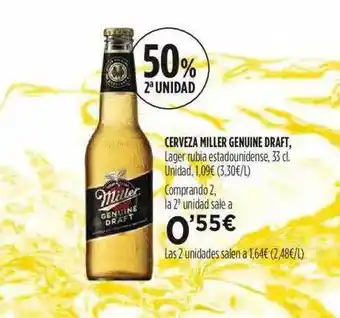 Fotoprix Cerveza Miller Genuine Draft oferta