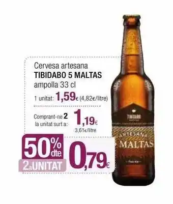 Condis Cervesa Artesana Tibidabo 5 Maltas Ampolla oferta