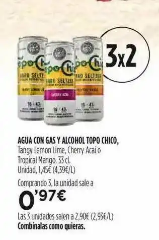 Fotoprix Agua Con Gas Y Alcohol Topo Chico 37cl oferta