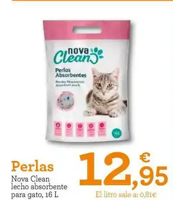 TiendAnimal Perlas Nova Clean Lecho Absorbente Para Gato oferta