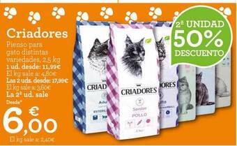 TiendAnimal Criadores Pienso Para Gato oferta