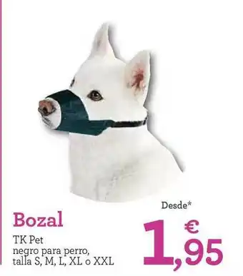 TiendAnimal Bozal Tk Pet negro para perro, talla S, M, L, XL o XXL oferta