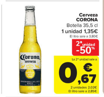 Carrefour Cerveza Corona Botella 35,5 cl oferta