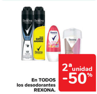 Carrefour Rexona En Todos los desodorantes oferta