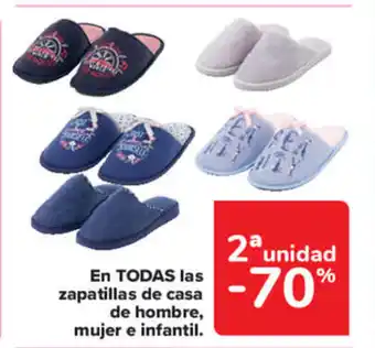 Carrefour En Todas las zapatillas de casa de hombre mujer e infantil oferta