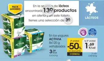 Eroski Activia En los yogures 8 x 120 g oferta
