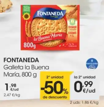 Eroski Fontaneda Galleta la Buena María 800 g oferta