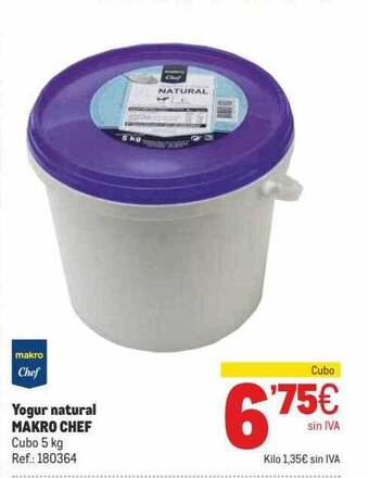 Makro Yogur Natural Makro Chef oferta