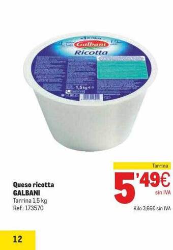 Makro Queso Ricotta Galbani oferta
