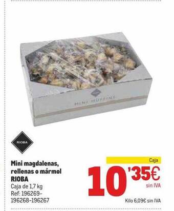 Makro Mini Magdalenas Rellenas O Mármol Rioba oferta