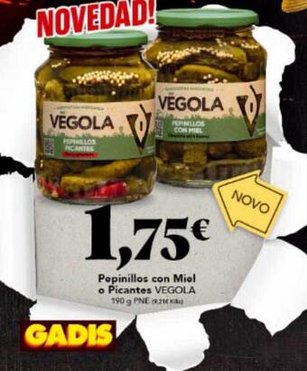 Gadis Pepinillos Con Miel O Picantes Vegola oferta