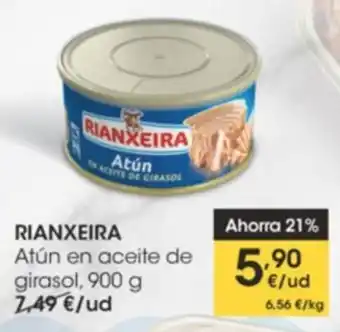 Eroski Rianxeira Atún en aceite de girasol 900 g oferta