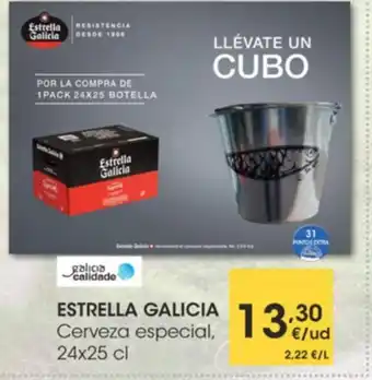 Eroski Estrella Galicia Cerveza especial, 24x25 cl oferta
