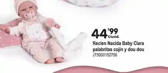 Juguetoon Recién Nacida Baby Clara Palabritas Cojin Y Dou Dou oferta