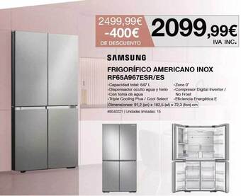 Costco Samsung Frigorífico Americano Inox Rf65a967esr Es oferta