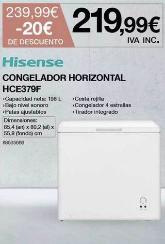 Costco Hisense Congelador Horizontal Hce379f oferta