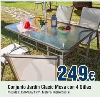 FROIZ Conjunto Jardin Clasic Mesa Con 4 Sillas oferta