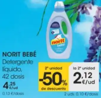 Eroski Norit Bebé Detergente Líquido, 42 Dosis oferta