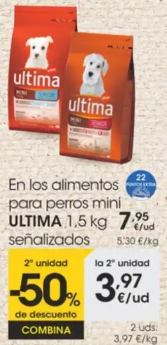 Eroski Ultima En Los Alimentos Para Perros Mini 1.5 kg Señalizados oferta