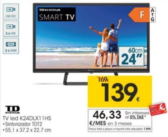 Eroski TD Systems TV LED K24DLX11HS oferta