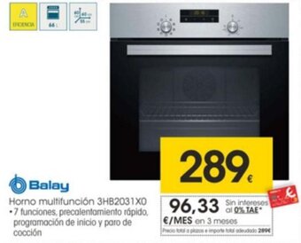 Eroski Balay Horno Multifunción 3HB2031X0 oferta