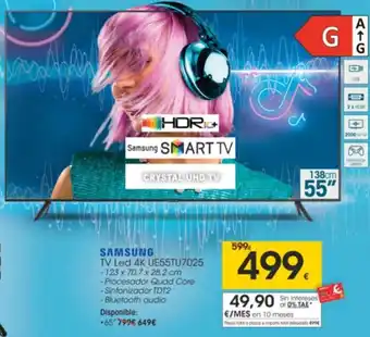 Eroski Samsung TV LED 4K UE55TU7025 oferta