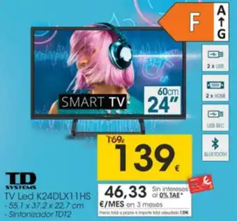 Eroski TD Systems TV LED K24DLX11HS oferta