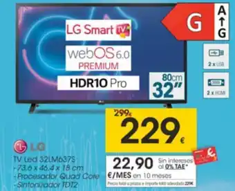 Eroski LG TV LED 32LM637S oferta