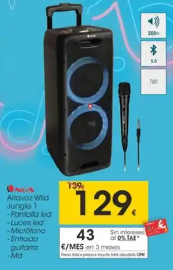 Eroski NGS Altavoz Wild Jungle 1 oferta