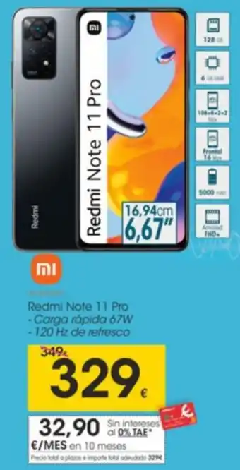 Eroski Xiaomi Redmi Note 11 Pro oferta