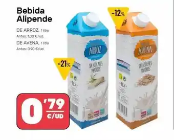 AhorraMas Bebida Alipende De Arroz De Avena oferta